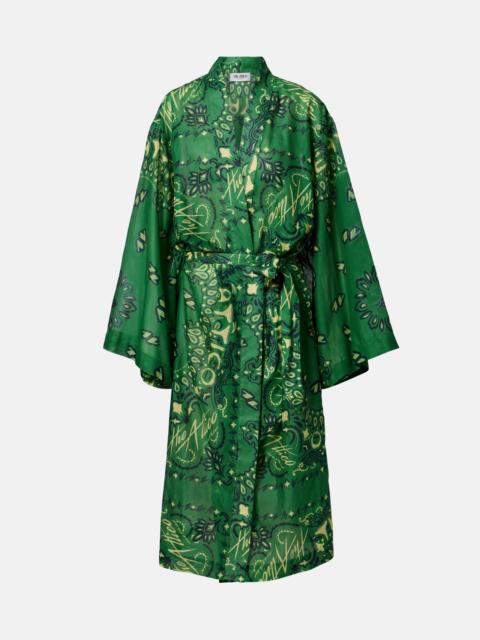 THE ATTICO Bandana cotton muslin kaftan