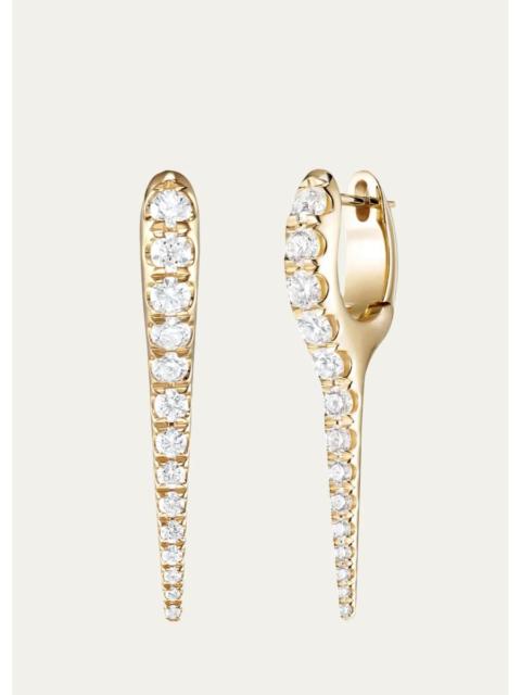MELISSA KAYE 18K Lola Needle Earrings with Diamonds