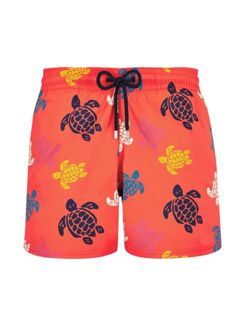 Vilebrequin Men's Multicolor Tortoise Swim Trunks - Coquelicot