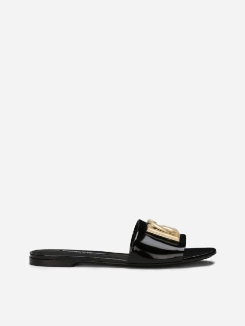 Dolce & Gabbana Polished calfskin sliders