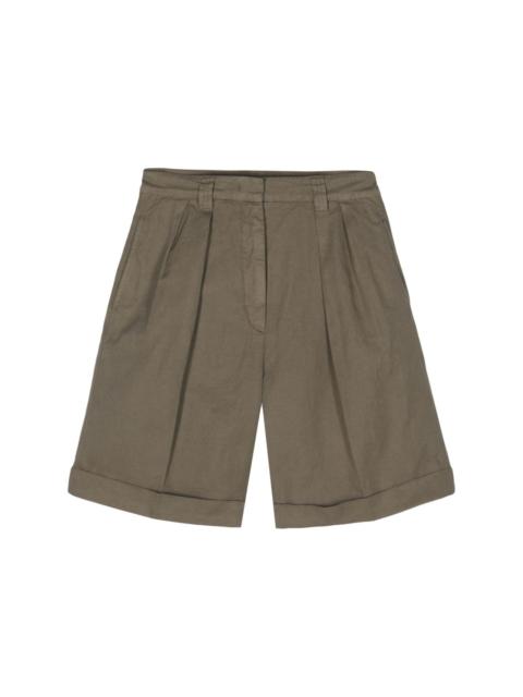 pleated chino shorts