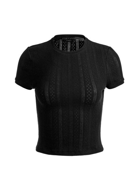 Alice + Olivia TESS TEE - BLACK