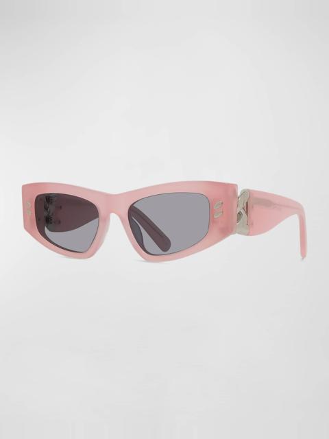 Stella McCartney Logo Plastic Cat-Eye Sunglasses