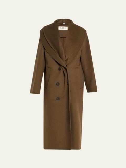 RÓHE Double-Face Wool Scarf Coat