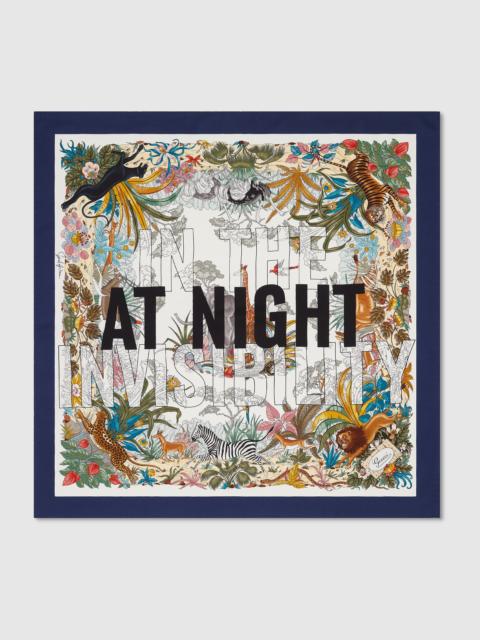 GUCCI 90 x 90 project printed silk carré