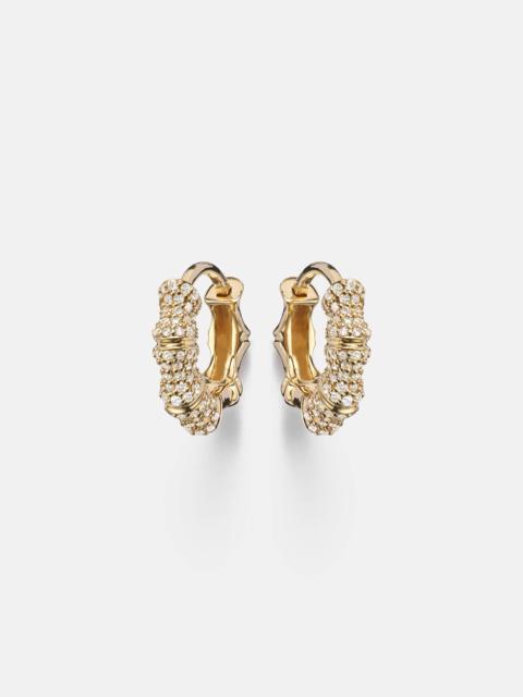 STONE AND STRAND 14kt gold (585/1000) earrings with diamonds