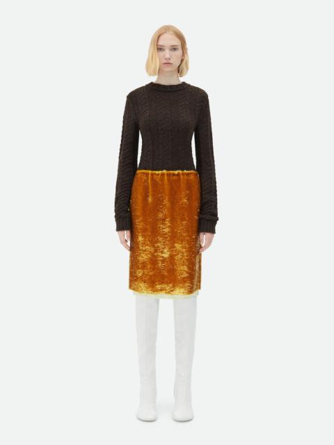 Bottega Veneta Sequin Embroidered Midi Skirt