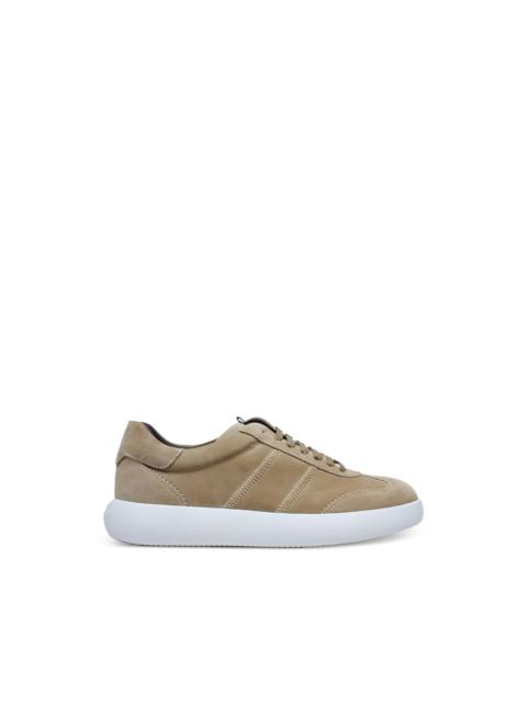 Brioni stitched leather trainers