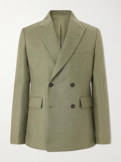 BODE Linen Double-Breasted Blazer