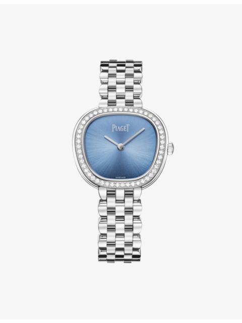 Piaget Sixtie Stainless-Steel and 0.52ct Brilliant-Cut Diamond Quartz Watch 29mm