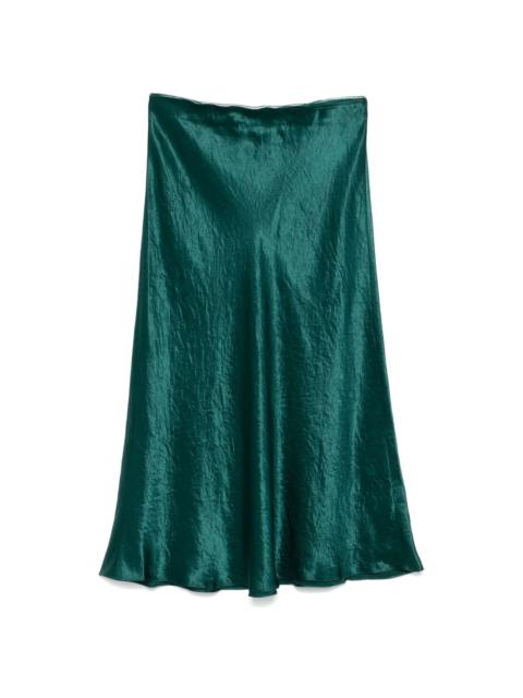 satin midi skirt