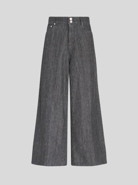 Etro HIGH-WAIST JEANS WITH PATCHES
