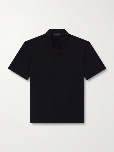 SLOWEAR Cotton and Silk-Blend Jersey Polo Shirt