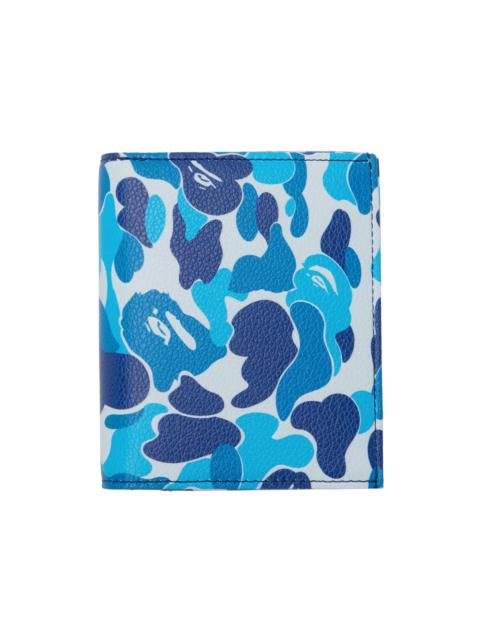 A BATHING APE® Blue ABC Camo Wallet