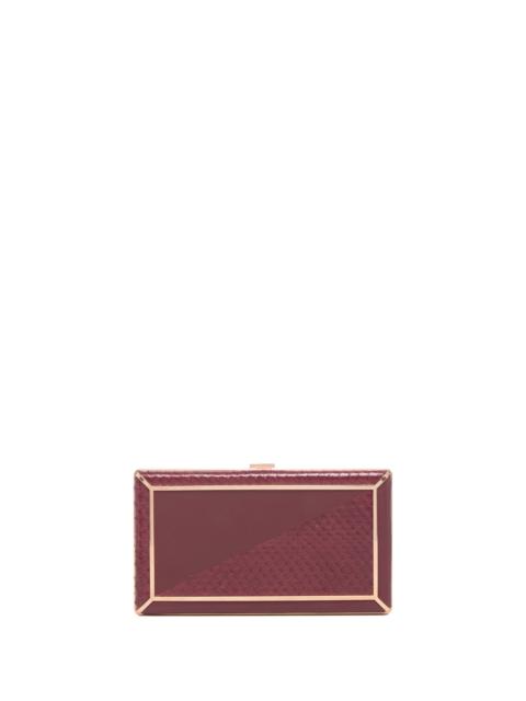 GABRIELA HEARST Callas Clutch in Bordeaux Snakeskin & Nappa Leather