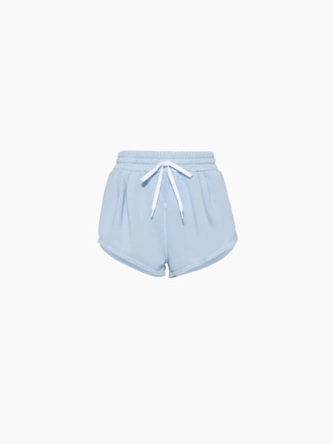Miu Miu Garment-dyed cotton fleece shorts