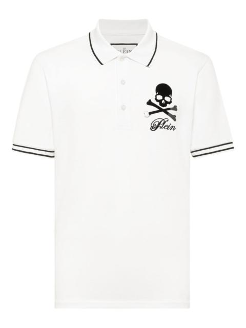 PHILIPP PLEIN skull-and-bones piqué polo shirt