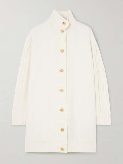 Max Mara Alcazar oversized cable-knit wool and cashmere-blend cardigan