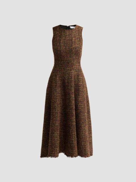 Proenza Schouler Women's Beatrix Textured Tweed Midi Dress - Henna Multi