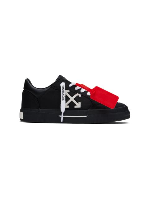 Off-White Black Canvas Vulcanized Sneakers