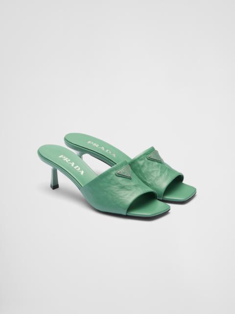 Prada Antiqued nappa leather sandals