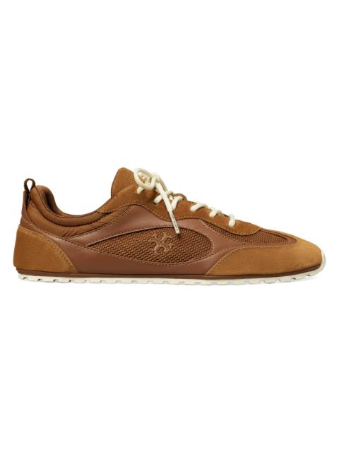 TORY BURCH Women's Field Leather Sneakers - Cognac Brown