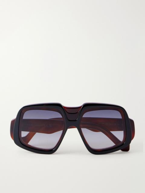 Loewe Anagram Geometric Square-Frame Acetate Sunglasses Brown