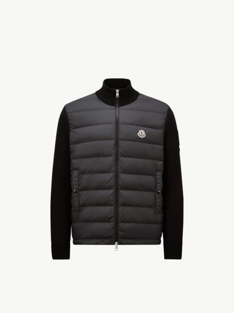 Moncler Padded Zip-Up Cotton Cardigan