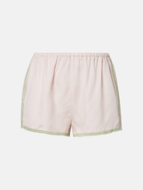 POSSE Perla lace-trimmed shorts