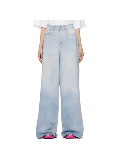 VETEMENTS Blue Destroyed Jeans