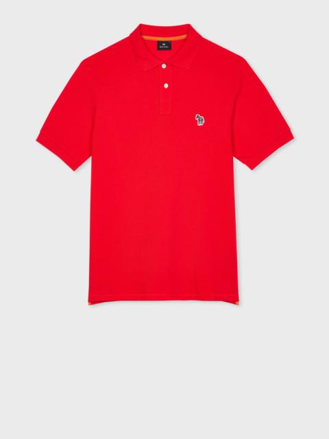 Paul Smith Red Organic Cotton Zebra Polo Shirt