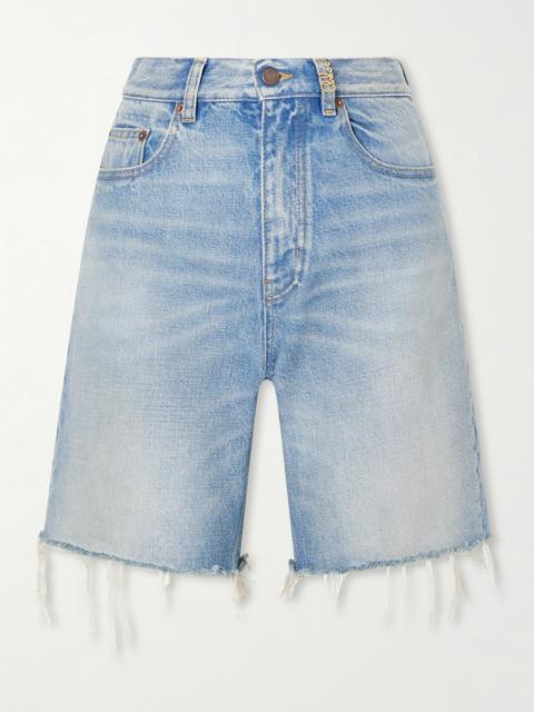 Chloé Frayed Denim Shorts
