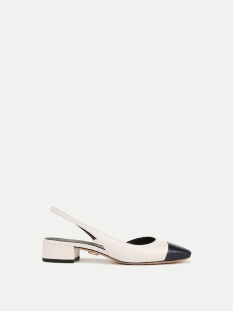 VERONICA BEARD CECILE LEATHER CAP-TOE SLINGBACK