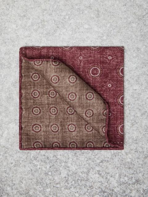 Brunello Cucinelli Double face silk pocket square