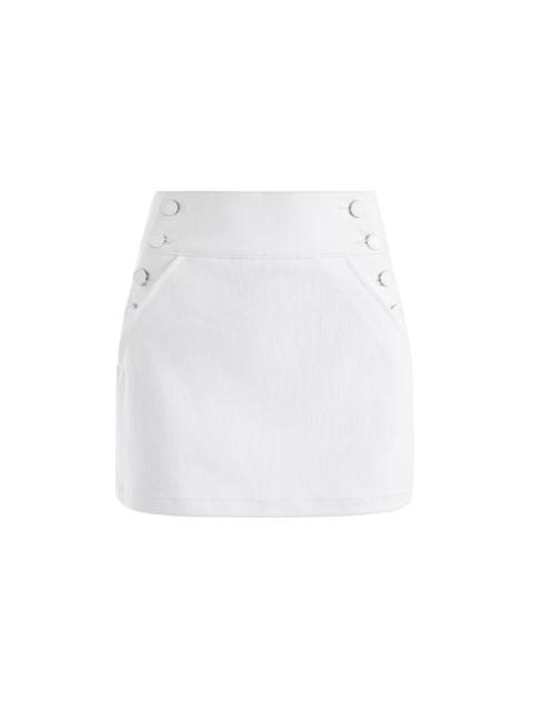 Alice + Olivia DONALD HIGH RISE SIDE BUTTON SKIRT