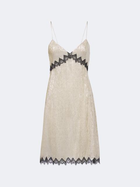 TOM FORD Lace-trimmed silk-blend slip dress