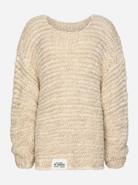 Dolce & Gabbana Round-neck cotton and linen sweater