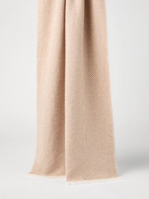Brunello Cucinelli Cashmere chevron scarf