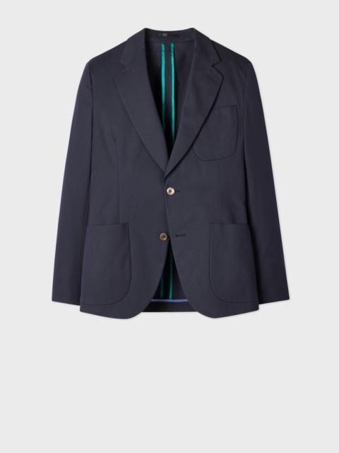 Paul Smith Navy Cotton-Twill Patch-Pocket Blazer