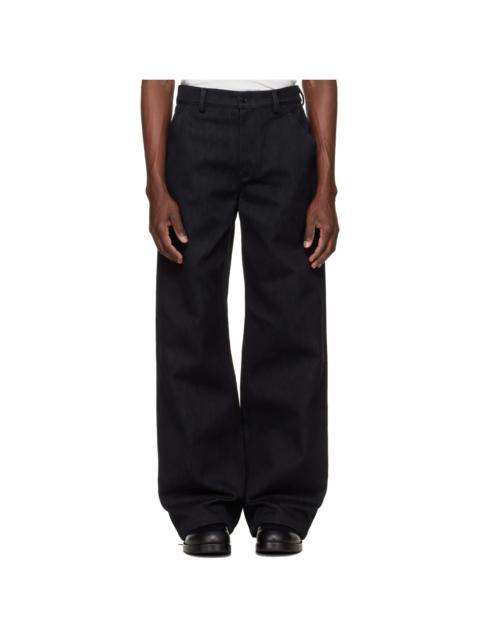 RIER Black Gabardine Trousers