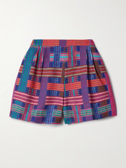 SALONI Printed Voile Shorts