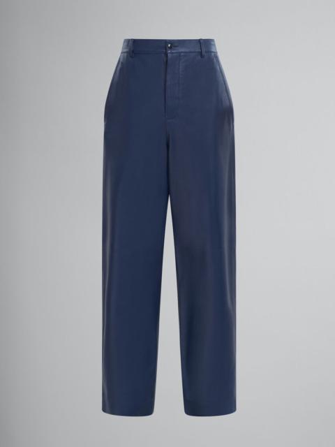 Marni DARK BLUE NAPPA TROUSERS