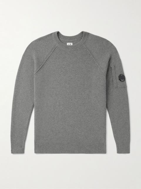 C.P. Company Logo-Appliquéd Wool-Blend Sweater Gray