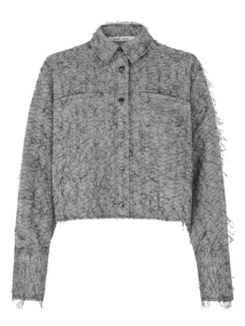 SAMSØE SAMSØE Sasofila herringbone frayed shirt
