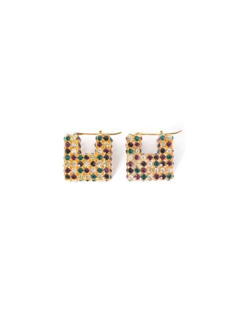 SUNNEI GIOSTRA GOLD CUBE EARRING / multicolor