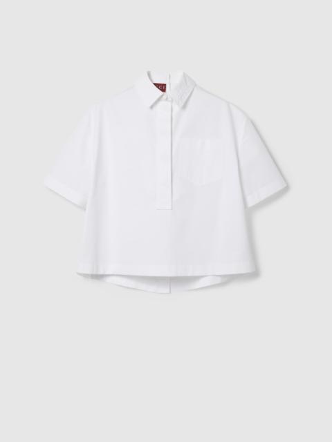 GUCCI Embossed cotton poplin shirt