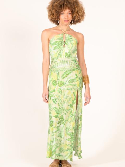 Poupette St Barth Long Dress Stella - Green Calathea