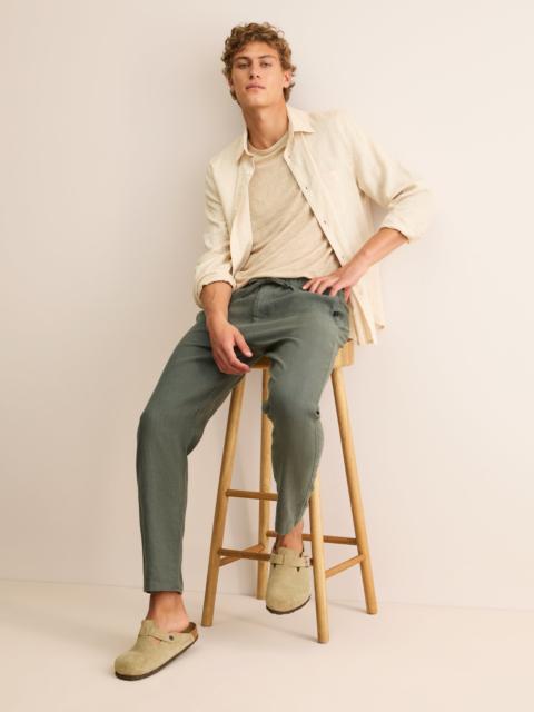Derek Rose Men's Pants Vienna Linen Khaki