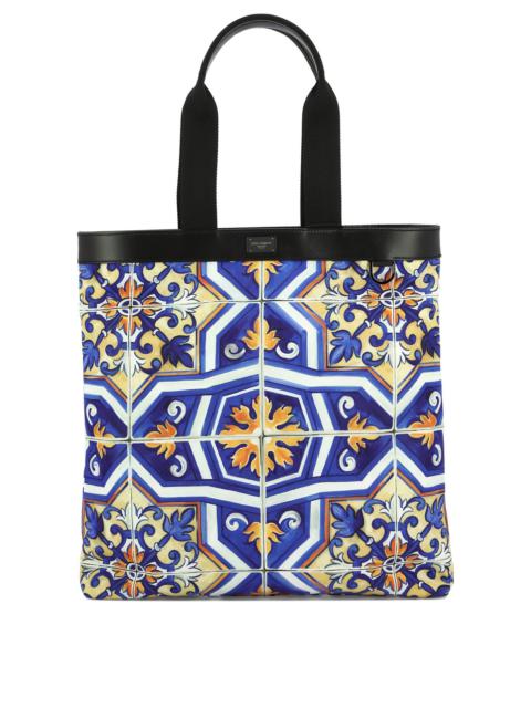 Dolce & Gabbana Maiolica Shoulder Bags Blue