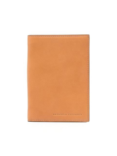 Brunello Cucinelli logo-debossed leather wallet
